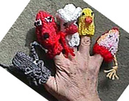 Hand Knitted Finger Puppets